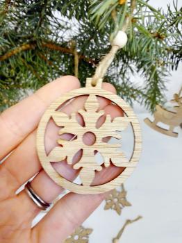 Christbaumschmuck Holzanhänger-Set